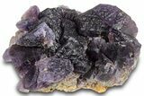 Dark Purple Fluorite Crystal Cluster - Cave-in-Rock, Illinois #322796-1